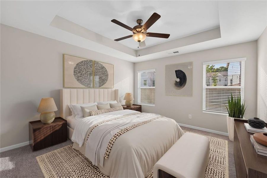 Furnished interior view inside a new home in , Atlanta (Image 10). Furnished interior view inside a new home in , Atlanta (Image 10).