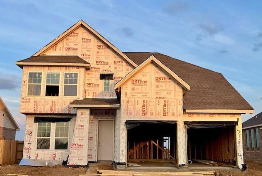 In-progress construction of a new home in Oakwood Estates, Waller, TX (Image 18).