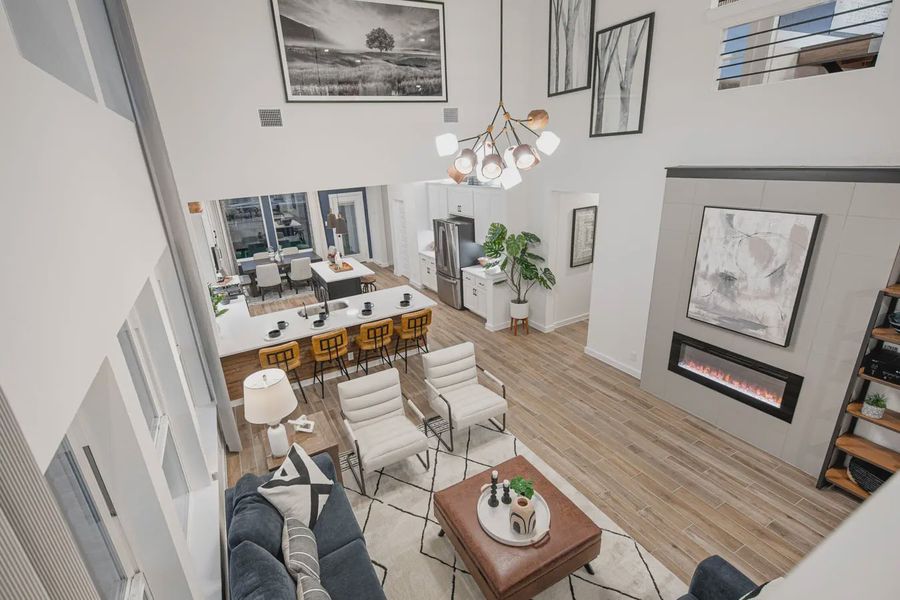 Representative furnished interior of a home built from the Wilshire by Chesmar Homes in Stream Waters, Buda (Image 21).