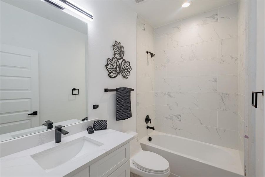 Full bathroom with vanity and Bath tub Full bathroom with vanity and Bath tub