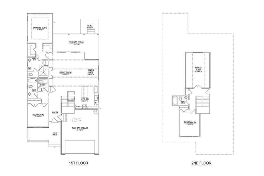 2D floor plan layout of this home in Riverside Cove, Wilmington, NC (Image 5).