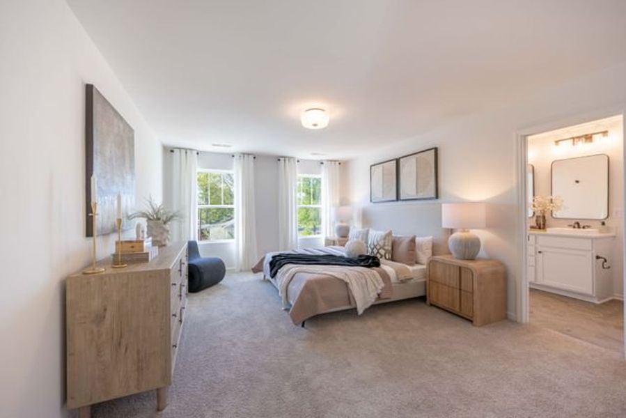 Representative furnished interior of a home built from the Abigale by True Homes in Morgan Hills, Albemarle (Image 16).