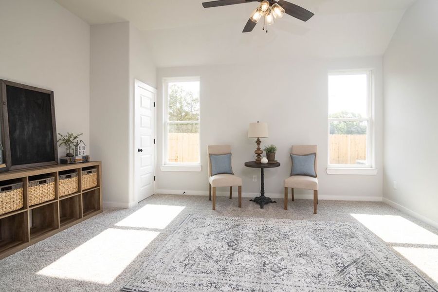 Representative furnished interior of a home built from the The Laurel by Avonley Homes in Greens Prairie Reserve, College Station (Image 12).