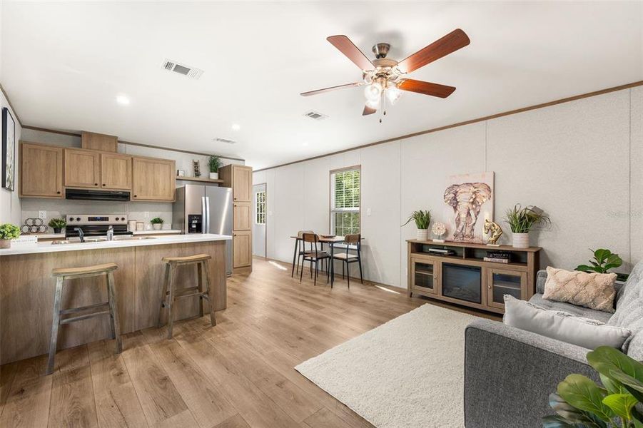 Furnished interior view inside a new home in , Bronson (Image 8).