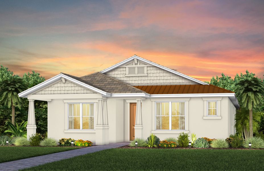 Representative exterior photo of a completed home built from the Arbordale II by Pulte Homes in SeaFlower, Bradenton, FL (Image 28). Representative exterior photo of a completed home built from the Arbordale II by Pulte Homes in SeaFlower, Bradenton, FL (Image 28).