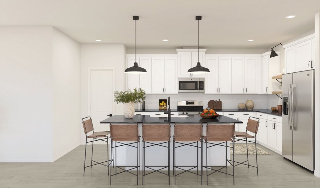 Kitchen with pendant lighting Kitchen with pendant lighting