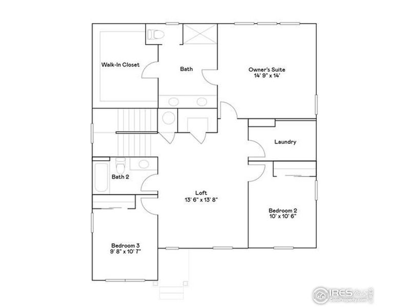 2D floor plan layout of this home in Kinston, Loveland, CO (Image 14).