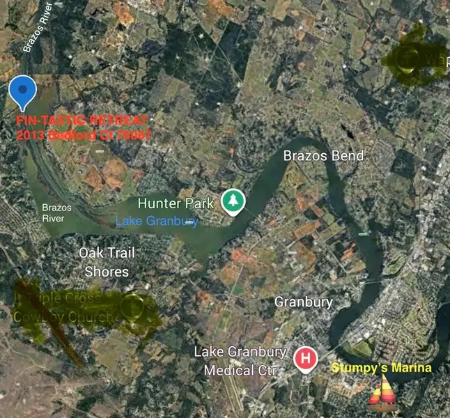 Access to Brazos River and into Lake Granbury Access to Brazos River and into Lake Granbury