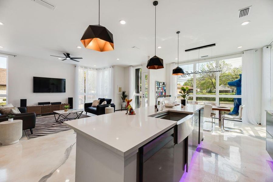 Furnished interior view inside a new home in , Dallas (Image 19).