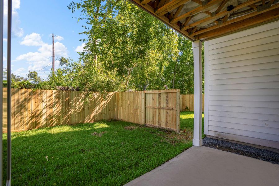 Exterior details and patio area of a home in , Houston (Image 3).