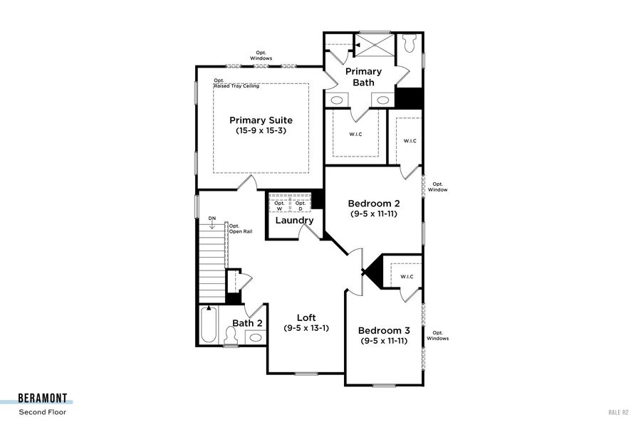 2D floor plan layout of this home in Essex Village, Franklinton, NC (Image 20).
