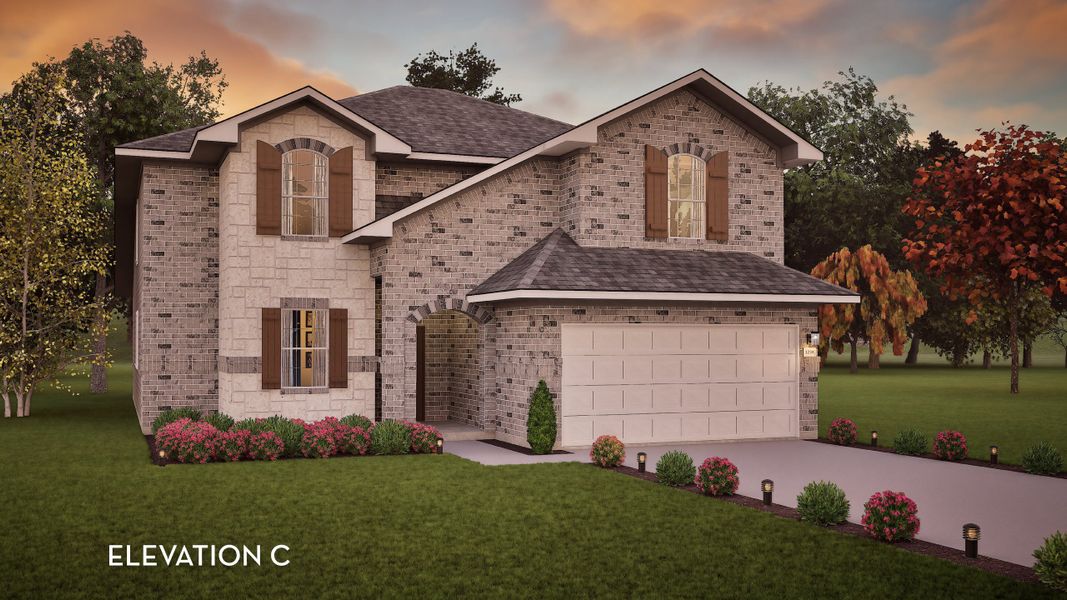 Representative exterior photo of a completed home built from the San Marcos by CastleRock Communities in Sunterra, Katy, TX (Image 20).