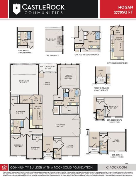 2D floor plan layout of this home in Solterra, Mesquite, TX (Image 3).