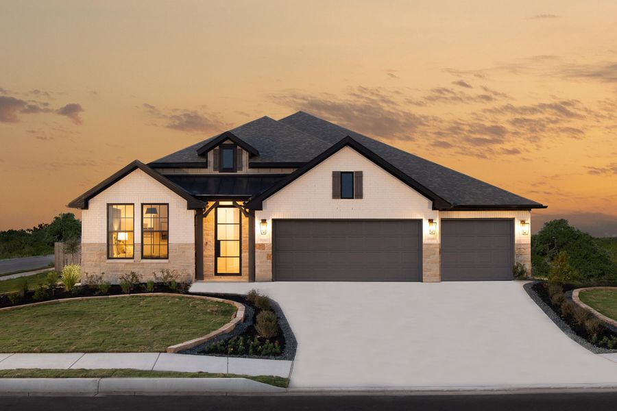 Representative exterior photo of a completed home built from the Comal by Ashton Woods in The Heritage at Saddlebrook Ranch 70's, Schertz, TX (Image 2).