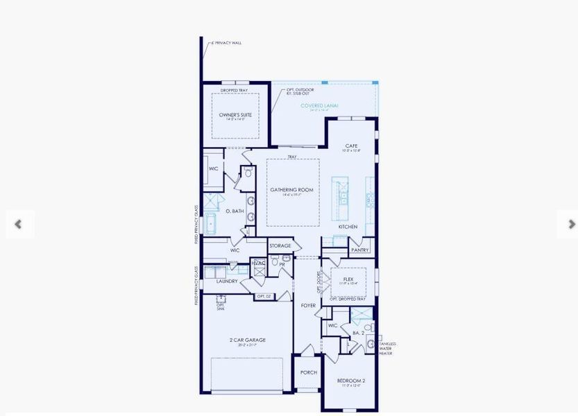 2D floor plan layout of this home in Greyhawk Landing, Lake Worth, FL (Image 4).