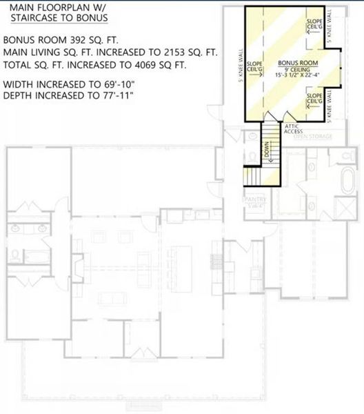 2D floor plan layout of this home in , Greensboro, GA (Image 4).