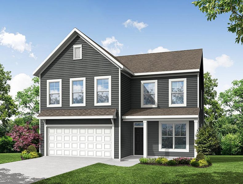 Representative exterior photo of a completed home built from the Drexel by Eastwood Homes in Magnolia Glen Estates, Mebane, NC (Image 5).