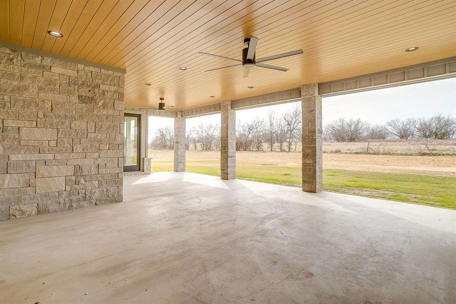 large patio perfect for entertaining