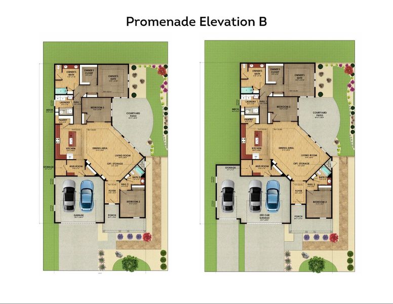 2D floor plan layout for the Promenade by Epcon Communities in Chipeta Hollows, Grand Junction, CO (Image 6).
