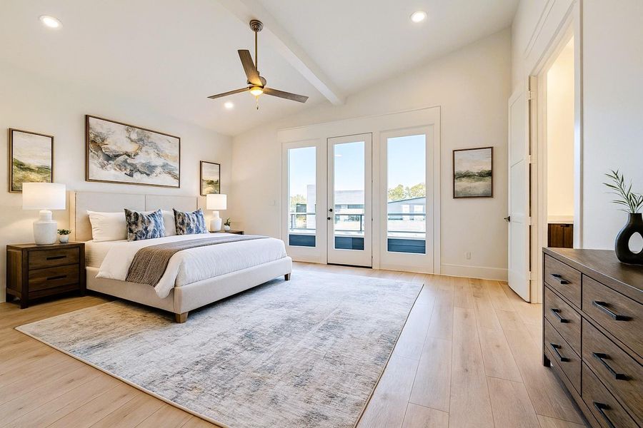 Huge Primary Bedroom w/ Great Walkout Balcony (Picture was Virtually Staged - Currently No Flooring in the Room) Huge Primary Bedroom w/ Great Walkout Balcony (Picture was Virtually Staged - Currently No Flooring in the Room)