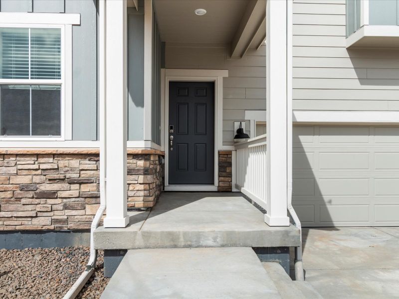 The Twin Peaks exterior image taken at a Meritage Homes community in Severance, CO.