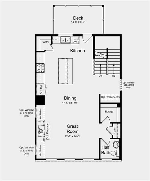 2D floor plan layout of this home in Chandler Run, Tucker, GA (Image 2).