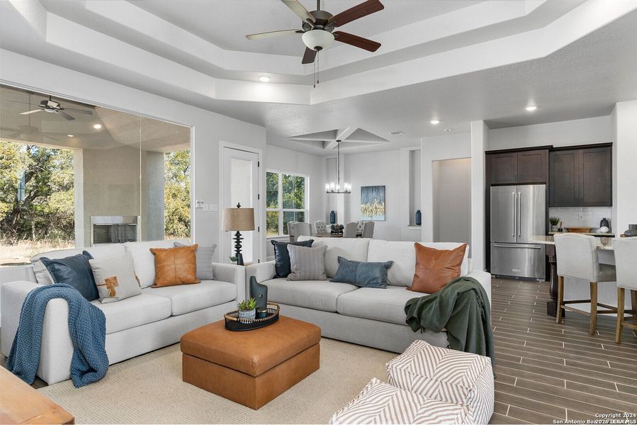 Furnished interior view inside a new home in , Spring Branch (Image 38).
