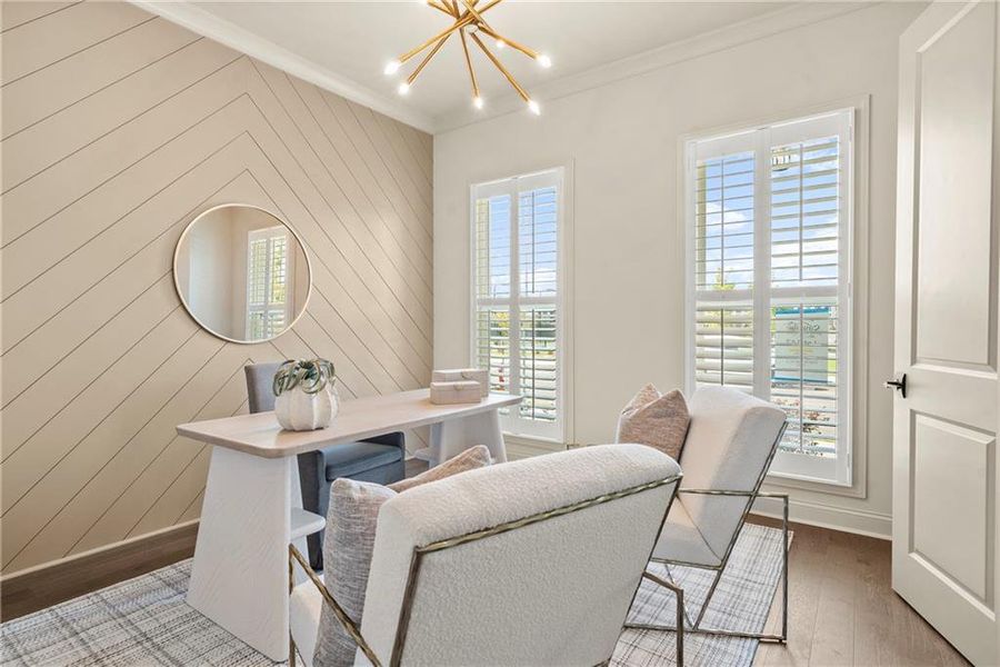 Furnished interior view inside a new home in Aberdeen, Hoschton (Image 26).