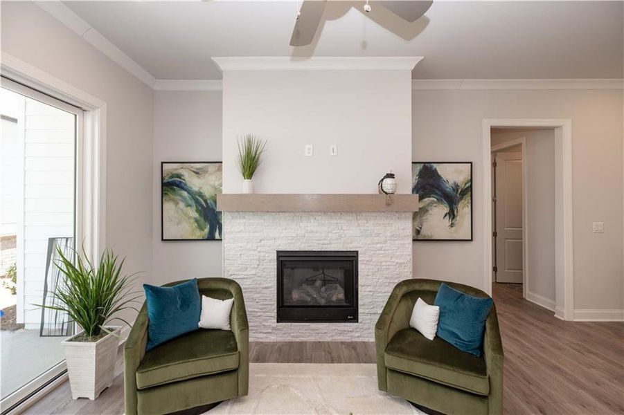 Furnished interior view inside a new home in Promenade at Sawnee Village, Cumming (Image 39).