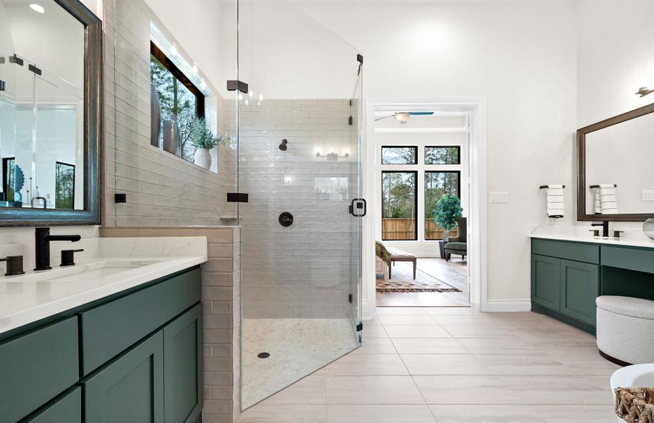 Furnished interior view inside a new home in Bridgeland 60′, Cypress (Image 31).