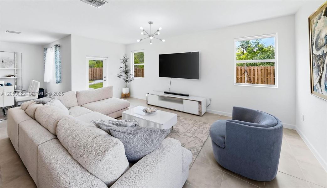 Furnished interior view inside a new home in , Homestead (Image 18). Furnished interior view inside a new home in , Homestead (Image 18).