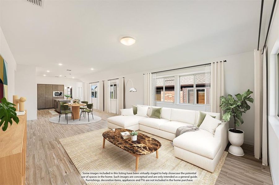 Furnished interior view inside a new home in Bear Creek Elements, Lavon (Image 6).