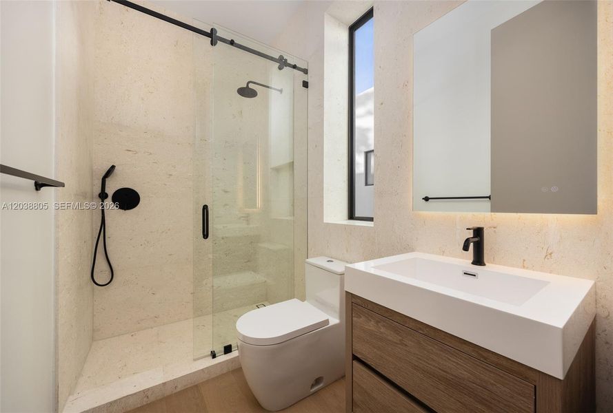 Furnished interior view inside a new home in , Miami (Image 14).