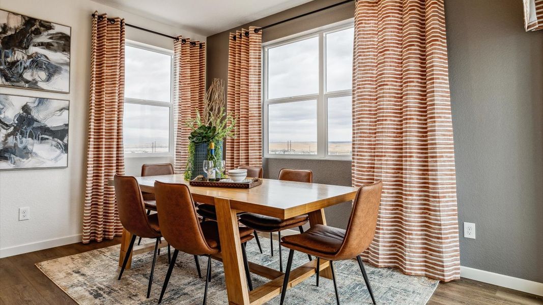 Furnished interior view inside a new home in The Ridge at Lorson Ranch, Colorado Springs (Image 12). Furnished interior view inside a new home in The Ridge at Lorson Ranch, Colorado Springs (Image 12).