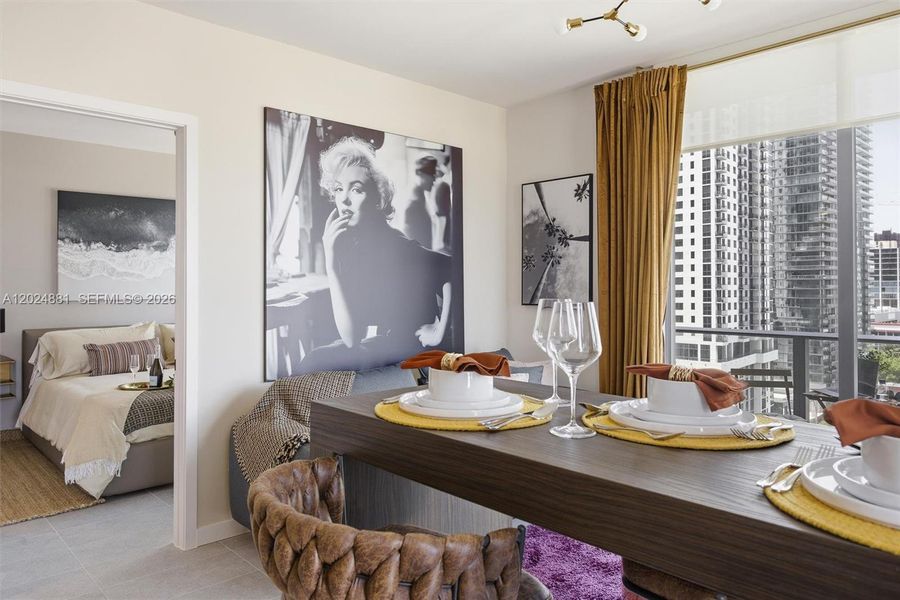 Furnished interior view inside a new home in , Miami (Image 57). Furnished interior view inside a new home in , Miami (Image 57).