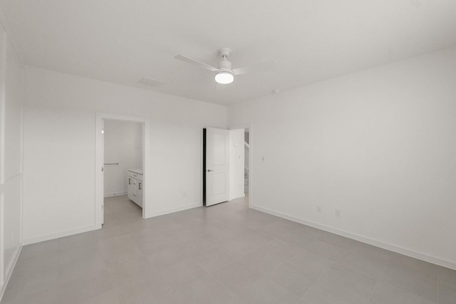 Secluded primary suite