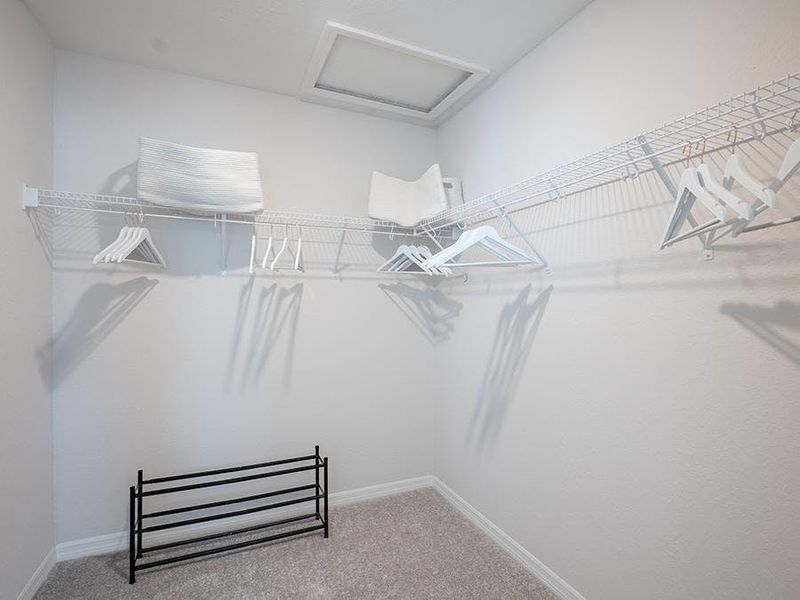 And, it`s complete with a large walk-in wardrobe - Daisy townhome by Highland Homes