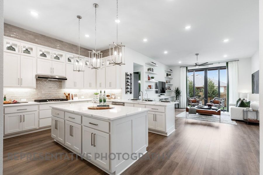 Furnished interior view inside a new home in 6 Creeks at Waterridge: 60ft. lots, Kyle (Image 9).