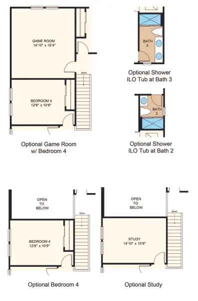 2D floor plan layout of this home in Indigo Creek, Apollo Beach, FL (Image 19). 2D floor plan layout of this home in Indigo Creek, Apollo Beach, FL (Image 19).