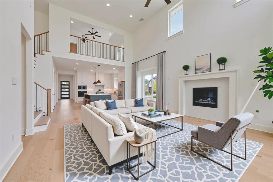 Furnished interior view inside a new home in Estates at Rockhill, Frisco (Image 13).