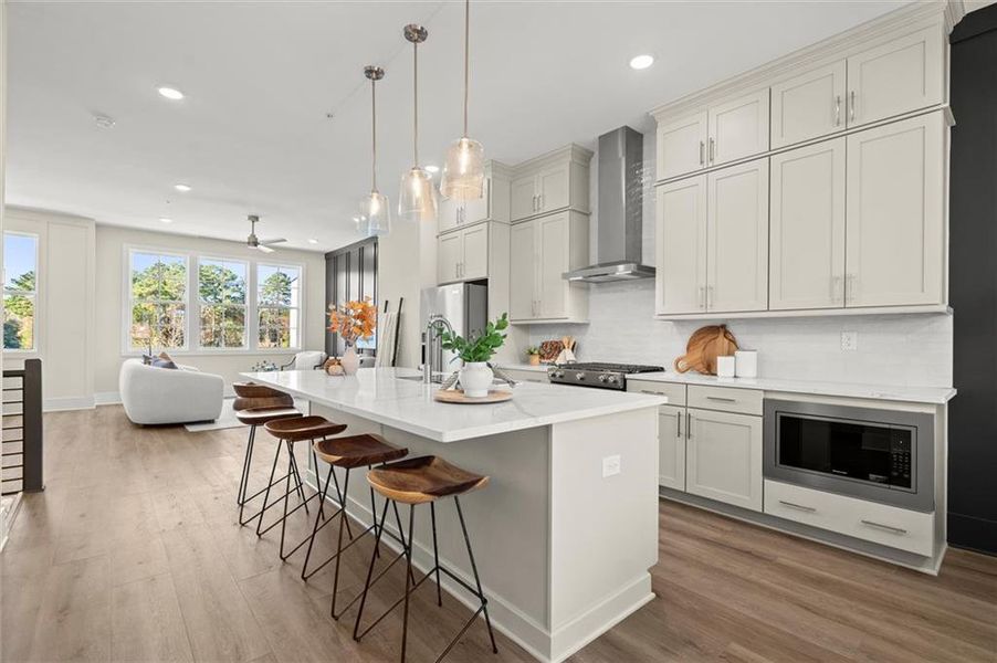 Furnished interior view inside a new home in , Alpharetta (Image 9). Furnished interior view inside a new home in , Alpharetta (Image 9).