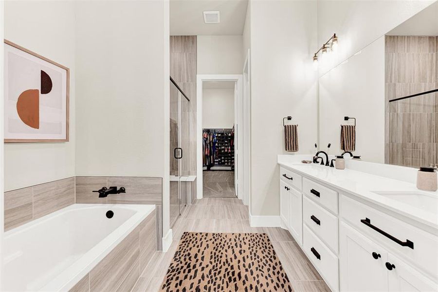 Furnished interior view inside a new home in , Frisco (Image 22).