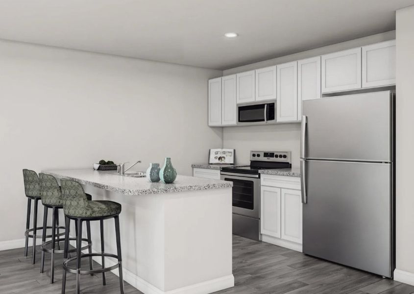 Front exterior of a new home in Waterside at Cedar Creek, Abilene, TX, highlighting curb appeal (Image 5). Front exterior of a new home in Waterside at Cedar Creek, Abilene, TX, highlighting curb appeal (Image 5).