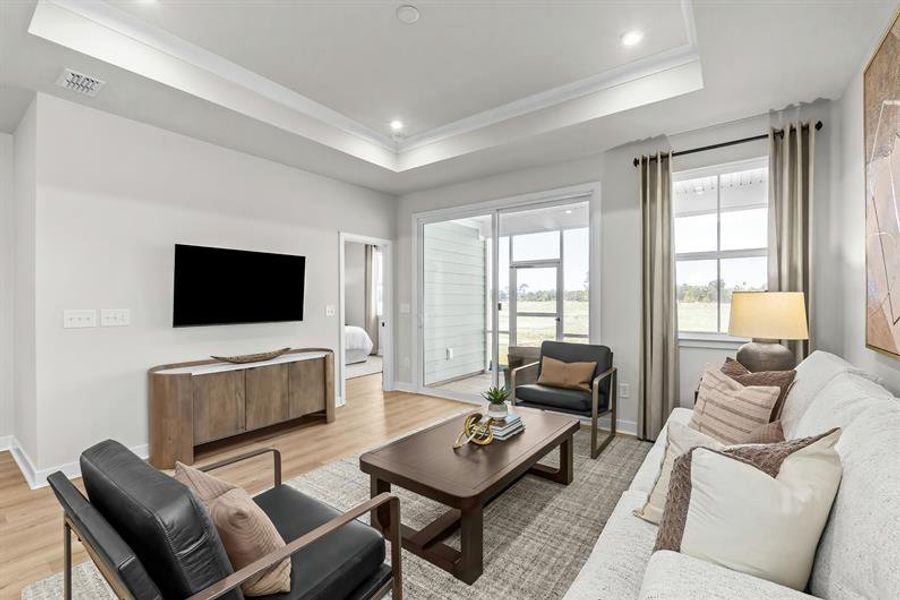 Furnished interior view inside a new home in Sea Trail, Sunset Beach (Image 6).