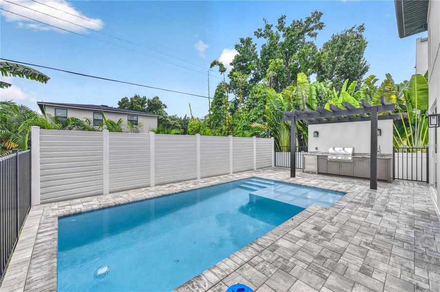 Exterior details and patio area of a home in , Sarasota (Image 29).