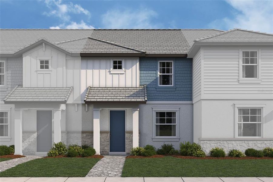 Front exterior of a new home in , Venice, FL, highlighting curb appeal (Image 1).