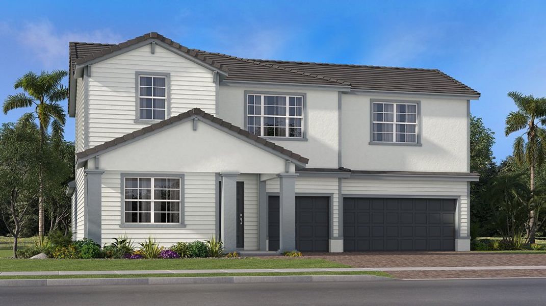Front exterior of a home in the Estates of Boynton Waters community, located in Boynton Beach, FL (Image 15).