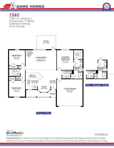 2D floor plan layout of this home in Juliette Falls, Dunnellon, FL (Image 5).