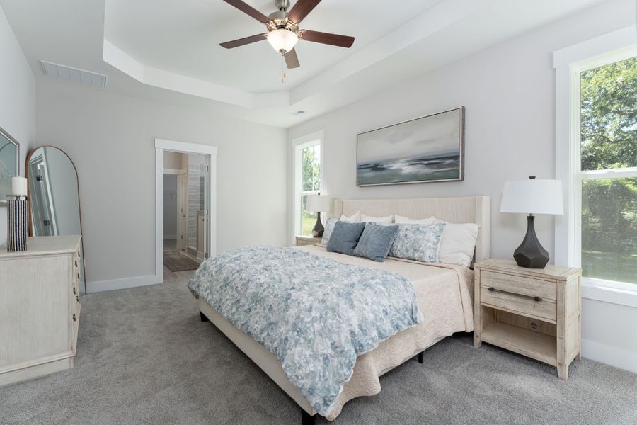 Furnished interior view inside a new home in The Bluffs at Lake Waccamaw, Lake Waccamaw (Image 14).