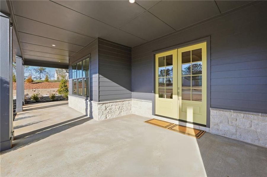 Exterior details and patio area of a home in , Rydal (Image 34).